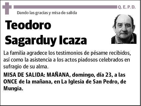 SAGARDUY ICAZA,TEODORO