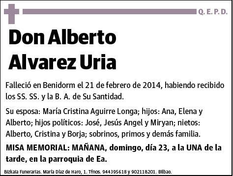 ALVAREZ URIA,ALBERTO