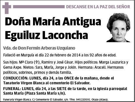 EGUILUZ LACONCHA,MARIA ANTIGUA