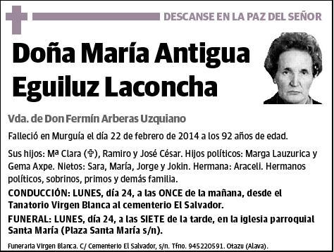 EGUILUZ LACONCHA,MARIA ANTIGUA