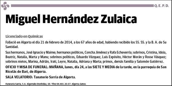 HERNANDEZ ZULAICA,MIGUEL