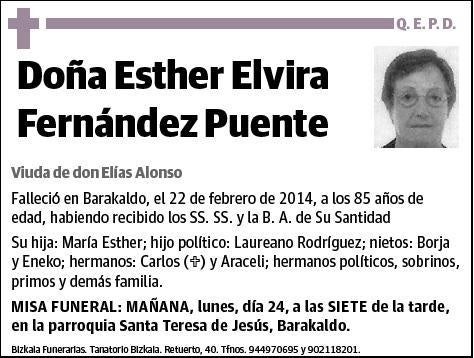 FERNANDEZ PUENTE,ESTHER ELVIRA