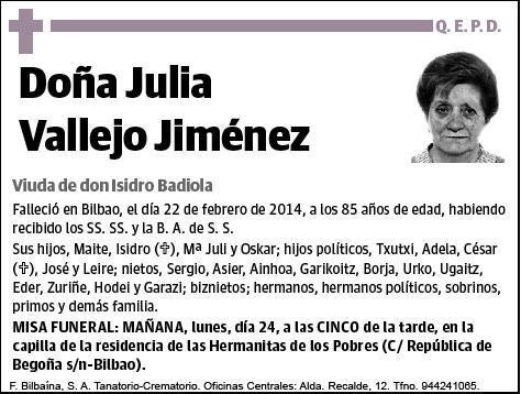 VALLEJO JIMENEZ,JULIA