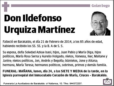 URQUIZA MARTINEZ,ILDEFONSO