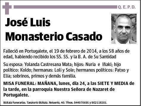 MONASTERIO CASADO,JOSE LUIS