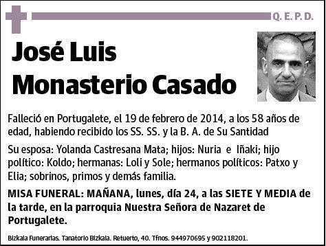 MONASTERIO CASADO,JOSE LUIS