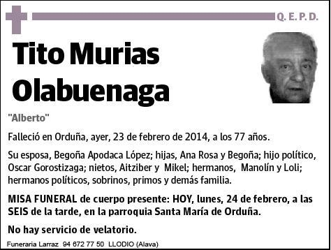 MURIAS OLABUENAGA,TITO