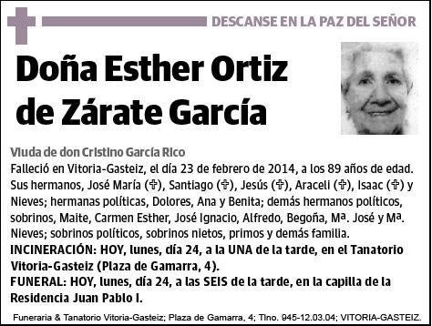 ORTIZ DE ZARATE GARCIA,ESTHER