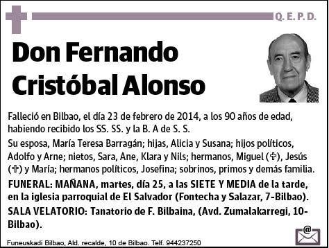 CRISTOBAL ALONSO,FERNANDO