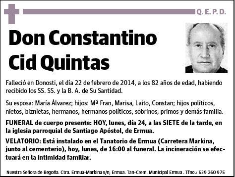 CID QUINTAS,CONSTANTINO