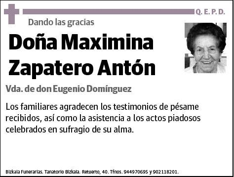 ZAPATERO ANTON,MAXIMINA