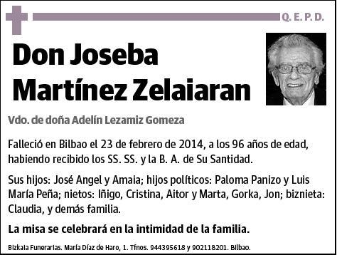 MARTINEZ ZELAIARAN,JOSEBA