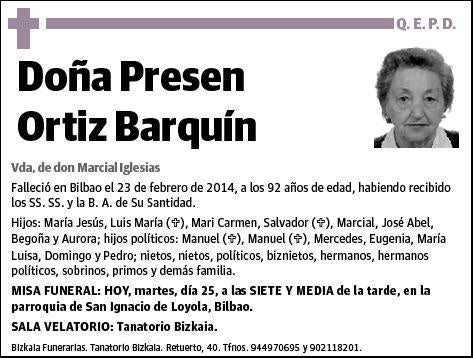 ORTIZ BARQUIN,PRESEN