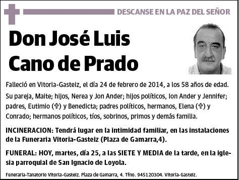 CANO DE PARADO,JOSE LUIS