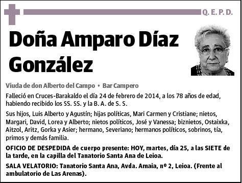 DIAZ GONZALEZ,AMPARO