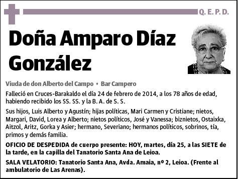 DIAZ GONZALEZ,AMPARO