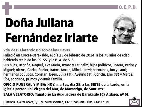 FERNANDEZ IRIARTE,JULIANA