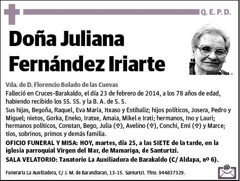 FERNANDEZ IRIARTE,JULIANA