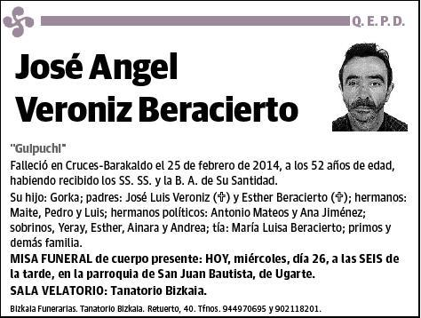 VERONIZ BERACIERTO,JOSE ANGEL