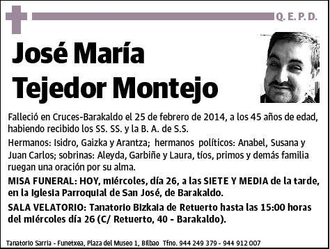 TEJEDOR MONTEJO,JOSE MARIA