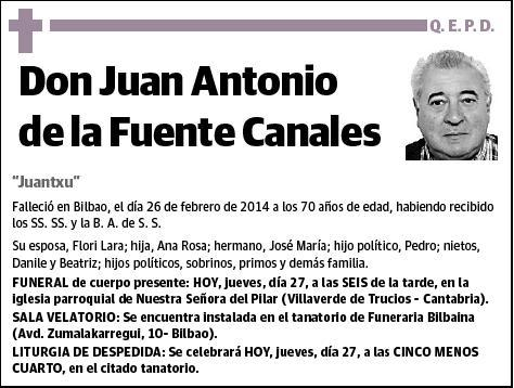 DE LA FUENTE CANALES,JUAN ANTONIO