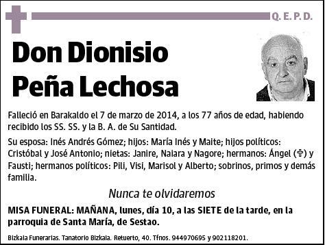 PEÑA LECHOSA,DIONISIO