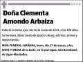 AMONDO ARBAIZA,CLEMENTA