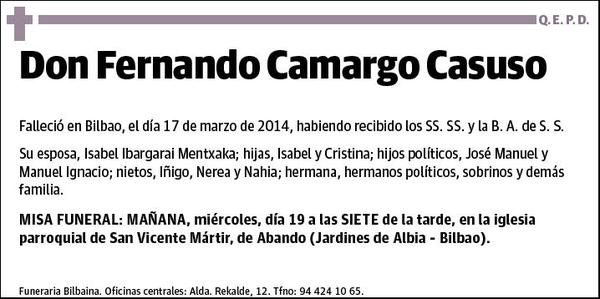 CAMARGO CASUSO,FERNANDO