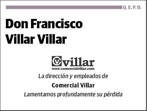 VILLAR VILLAR,FRANCISCO