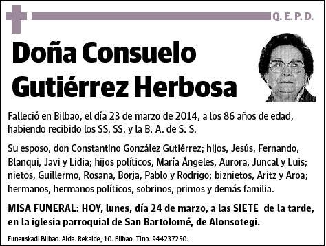 GUTIERREZ HERBOSA,CONSUELO