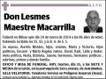 MAESTRE MACARRILLA,LESMES