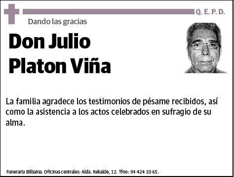 PLATON VIÑA,JULIO