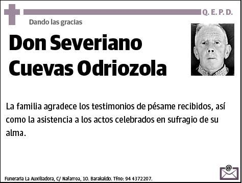 CUEVAS ODRIOZOLA,SEVERIANO