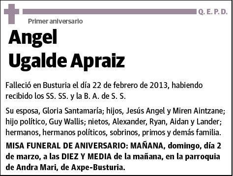 UGALDE APRAIZ,ANGEL