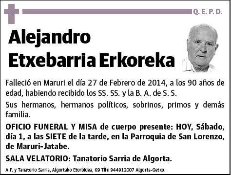 ETXEBARRIA ERKOREKA,ALEJANDRO