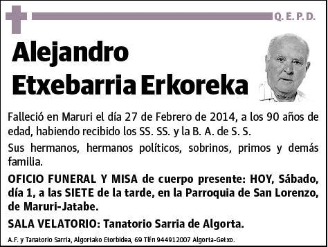 ETXEBARRIA ERKOREKA,ALEJANDRO