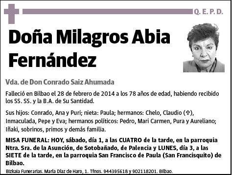 ABIA FERNANDEZ,MILAGROS