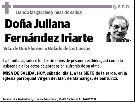 FERNANDEZ IRIARTE,JULIANA