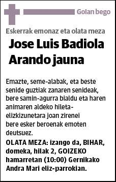 BADIOLA ARANDO,JOSE LUIS