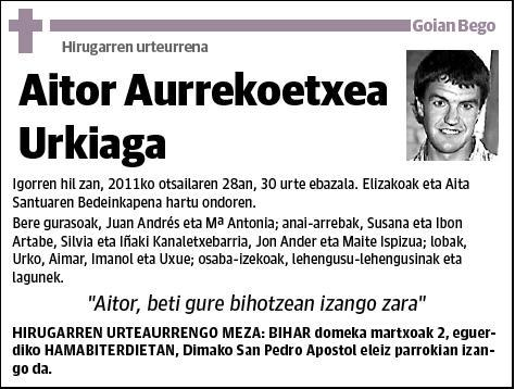 AURREKOETXEA URKIAGA,AITOR