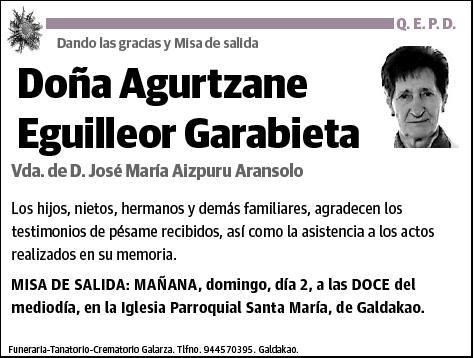 EGUILLEOR GARABIETA,AGURTZANE