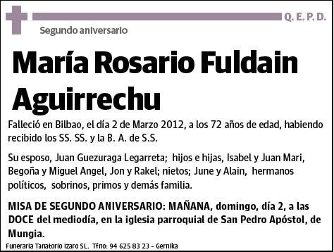 FULDAIN AGUIRRECHU,MARIA ROSARIO