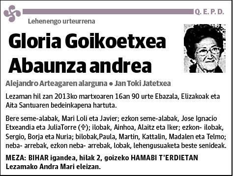 GOIKOETXEA ABAUNZA,GLORIA