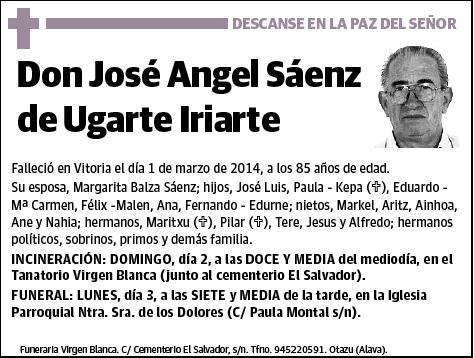 SAENZ DE UGATE IRIARTE,JOSE ANGEL