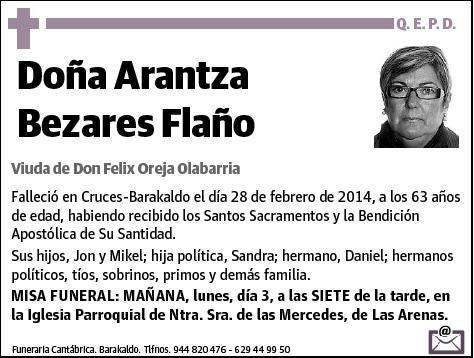 BEZARES FLAÑO,ARANTZA