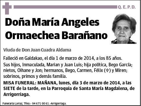 ORMAECHEA BARAÑANO,MARIA ANGELES