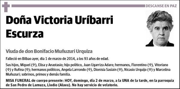 URIBARRI ESCURZA,VICTORIA