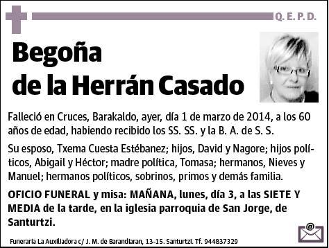 DE LA HERRAN CASADO,BEGOÑA