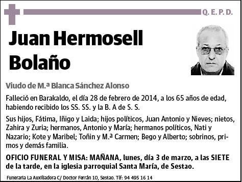 HERMOSELL BOLAÑO,JUAN