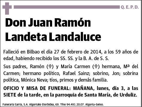 LANDALETA LANDALUCE,JUAN RAMON